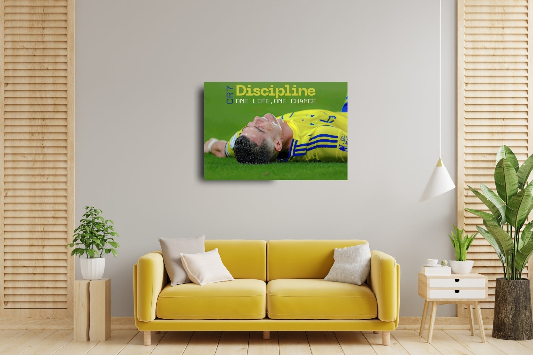 Post.ered | Cristiano Ronaldo 7 | Discipline – One Life, One Chance” Motivational Wall Poster | CR7 Inspired Inspirational Quote Print | A3 Unframed Art for Home, Office, Gym, and Sports Room | Success Mindset Wall Décor