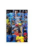 MS Dhoni & Virat Kohli Bromance Poster – Cricket Legends Friendship Wall Art – Team India Icons Collage Print – Cricket Decor for Bedroom, Living Room, Man Cave, Office (Unframed, A3 Size)