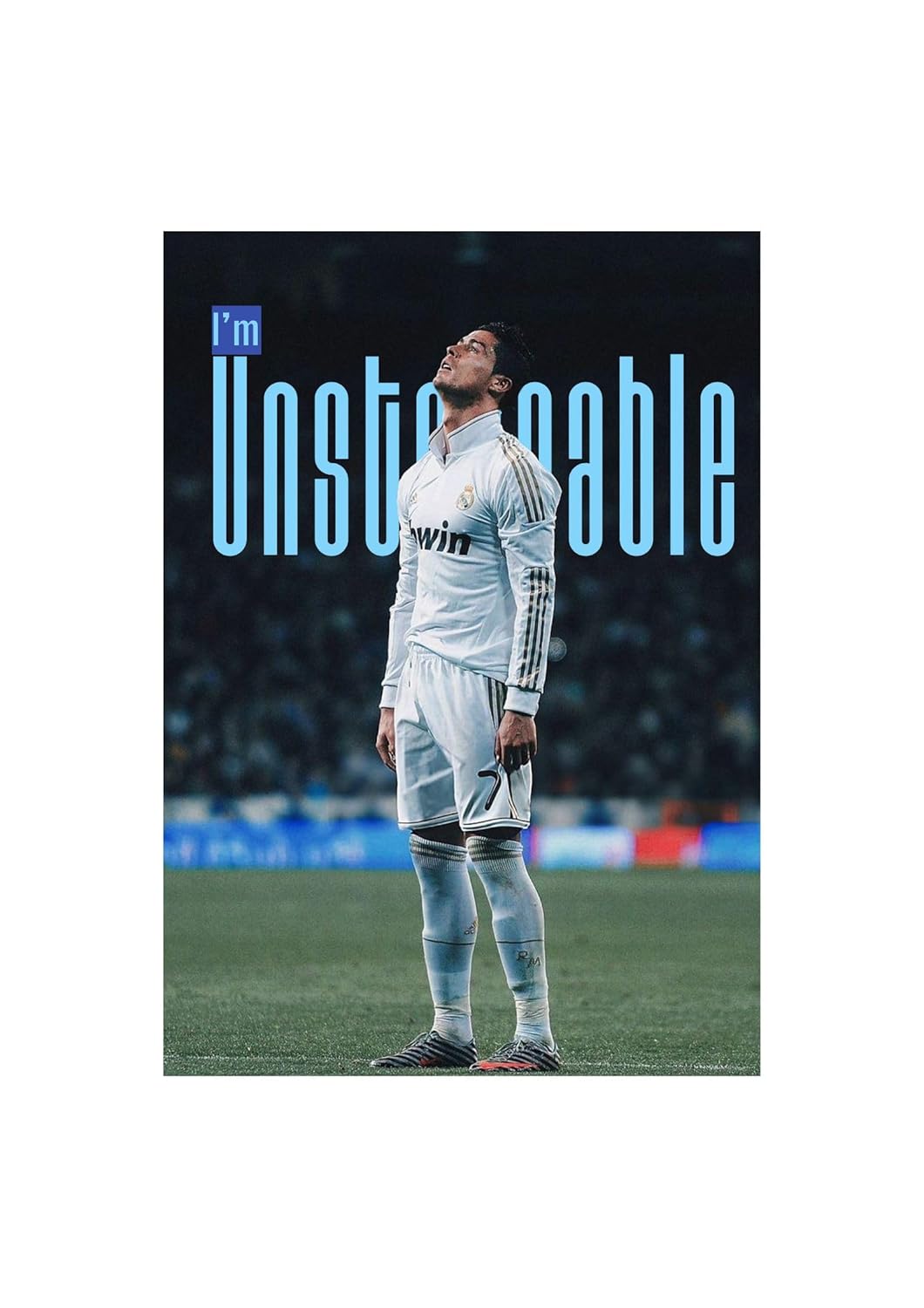 I’m Unstoppable Football Poster – Motivational Soccer Wall Art for Athletes, Gym, Office & Bedroom Decor – Inspirational Sports Quote Print