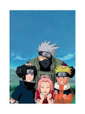 Naruto Team 7 Poster | Kakashi, Naruto, Sasuke & Sakura Wall Art Print | Anime Ninja Squad Manga Decor for Bedroom, Office or Dorm | Unframed Japanese Anime Gift