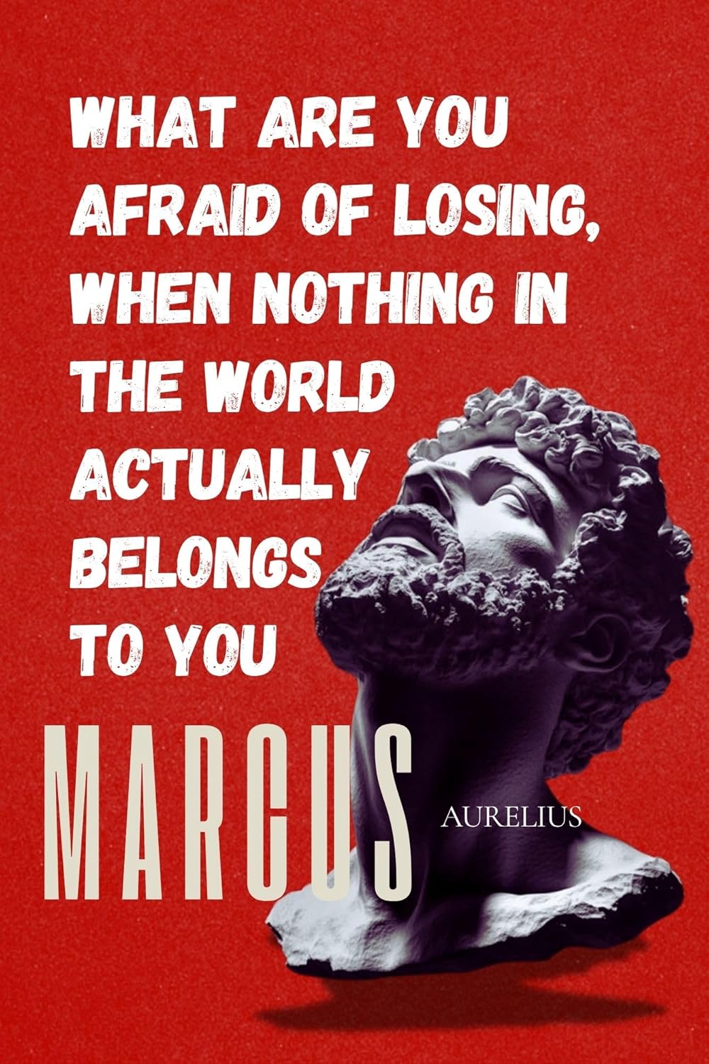 Marcus Aurelius Quote Poster – Stoic Philosophy Wall Art Print for Office, Study, or Bedroom – Motivational and Minimalist Decor – “What Are You Afraid of Losing”