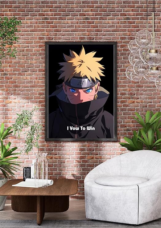 Naruto Motivation Poster | I vow to win| Anime inspirational poster for you home, office or dorm space
